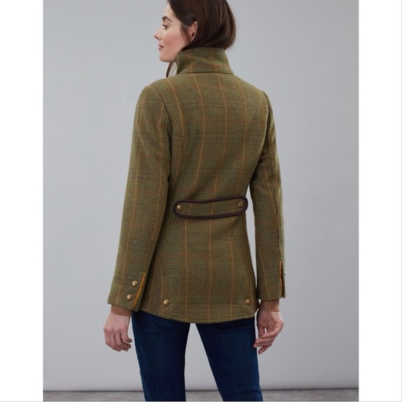 Joules Women's Fieldcoat Tweed Coat - Picture 2 of 16